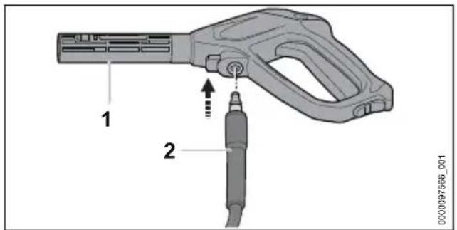 STIHL RE 90 - Montáž stříkací pistole - 1