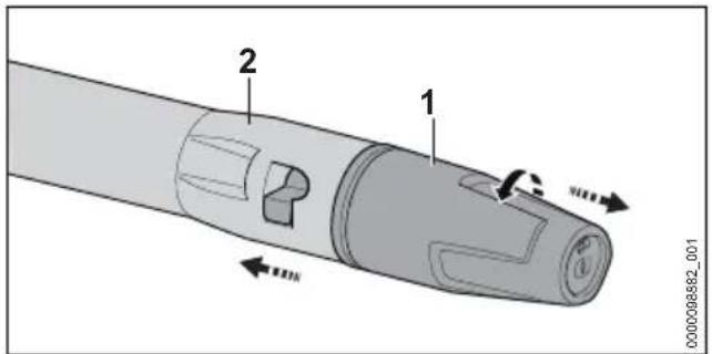 STIHL RE 90 - Incorporar e desmontar a tubeira - 2