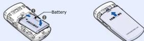 SAMSUNG SGH-X540 - Installing the SIM card and battery - 2