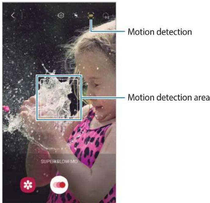 Motion detection Motion detection area SUPER-SLOW-MO