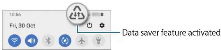 10:56 Fri, 30 Oct Data saver feature activated