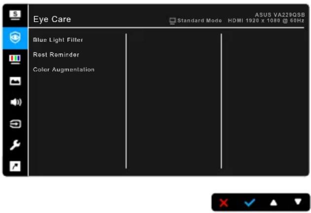 Eye Care Blue Light Filler Rest Reminder Color Augmentation ASUS VA220QSB Standard Mode HDMI 1920 x 1080 @ 60Hz
