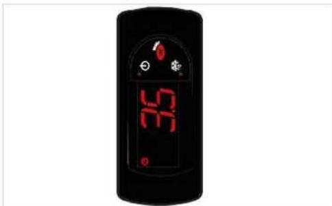 Digital remote control device with red LED display showing 25 and 30, no visible text or symbols on the device itself.
