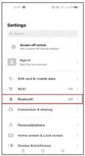 Settings Screen-off unlock Sign in Sign of to use services SIM card & mobile data Wi-Fi Bluetooth Connection & sharing Personalizations Home screen & Lock screen Display & brightness