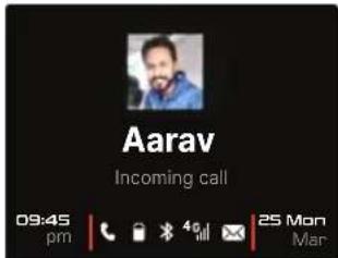 Aarav Incoming call 09:45 pm | 4g | 25 Mon Mar