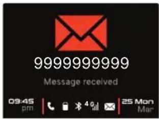 9999999999 Message received 09:45 pm | | 46 | | 25 Mon Mar
