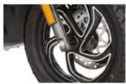 TVS Jupiter - BLACK LARGER ALLOY WHEELS - 1