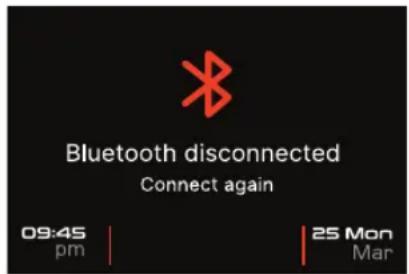 Bluetooth disconnected Connect again 09:45 pm | 25 Mon Mar