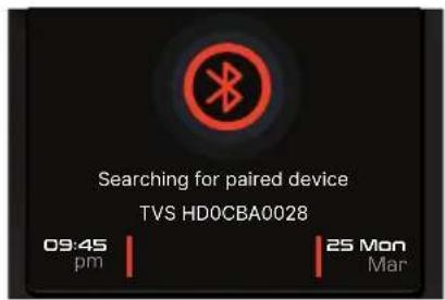 Searching for paired device TVS HD0CBA0028 09:45 pm 25 Mon Mar