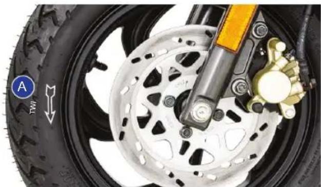 TVS Jupiter - Tyre tread condition - 1
