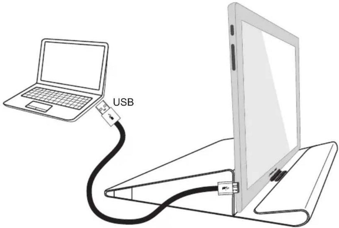 ASUS MB168B - Tilslutning af USB-kablet - 1