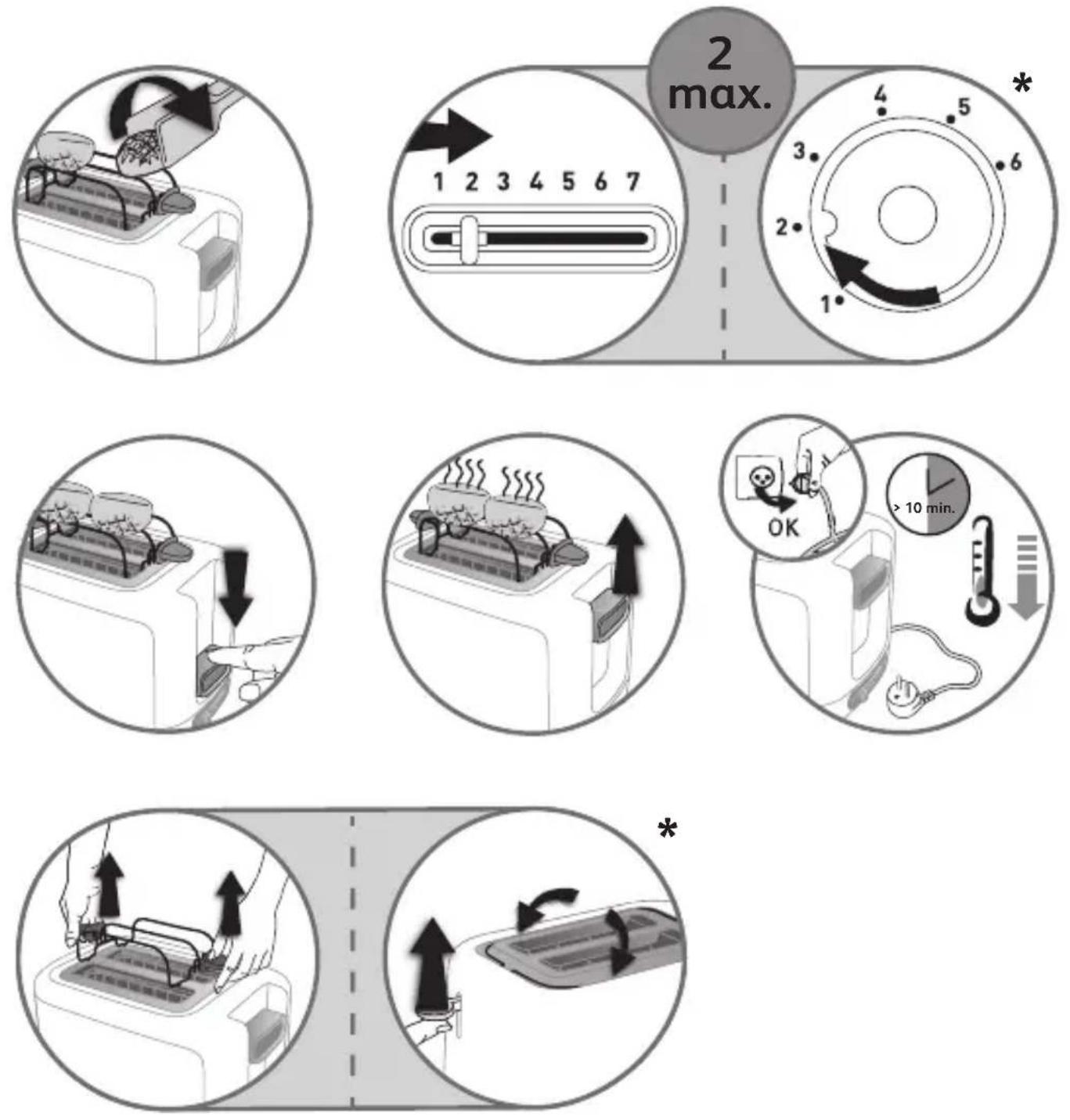 MOULINEX LT160127 - Automatic function to reheat bread - 30