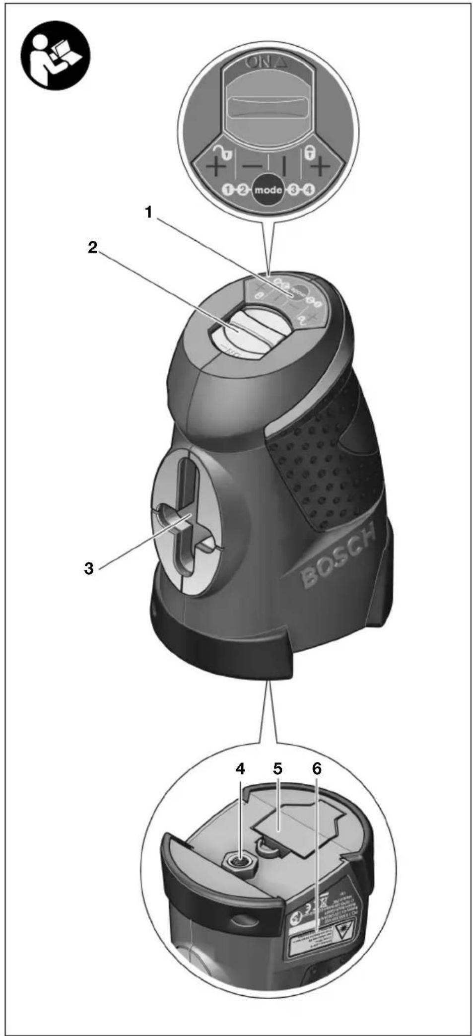 ON 1 2 mode 3 4 1 2 3 BOSCH 4 5 6