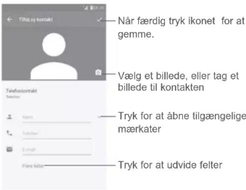 ALCATEL Shine Lite - Tilføjelse af en kontakt - 1