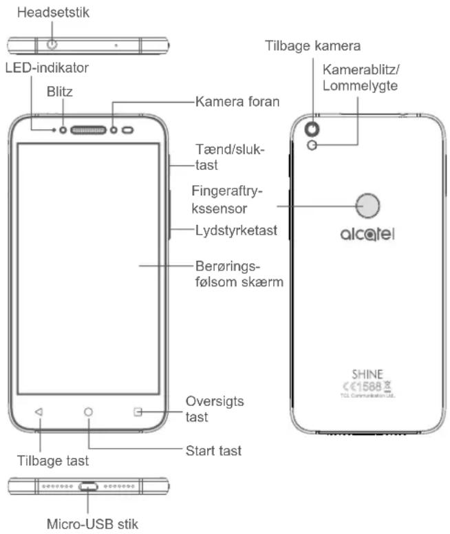 ALCATEL Shine Lite - Taster og stik - 1