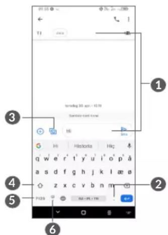 ALCATEL 3X - Brug af skærmtastaturet - 1
