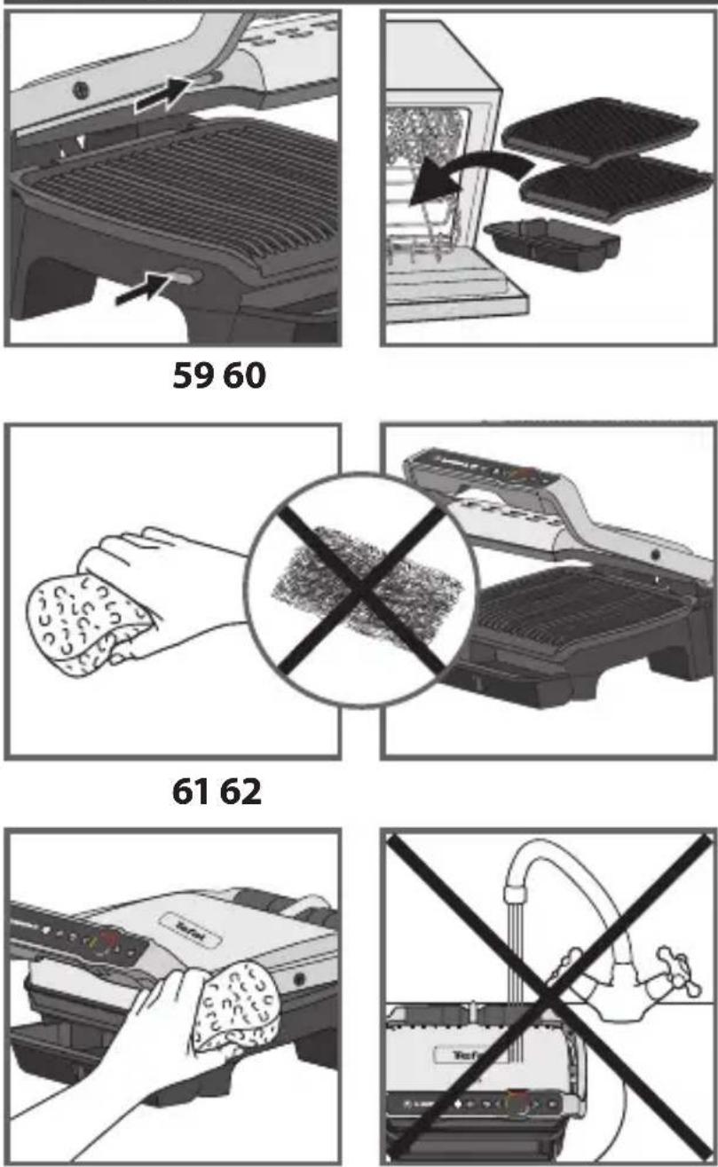 TEFAL OptiGrill Elite XL GC760D - Очистка - 2