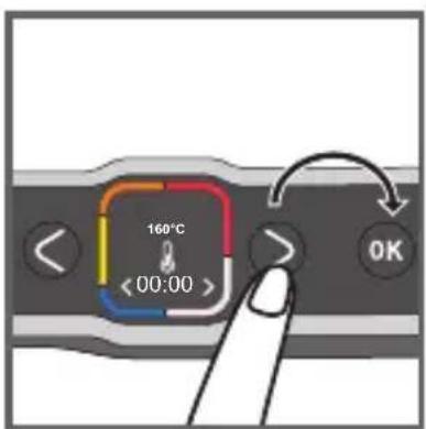 160°C <00:00> OK