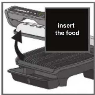 insert the food