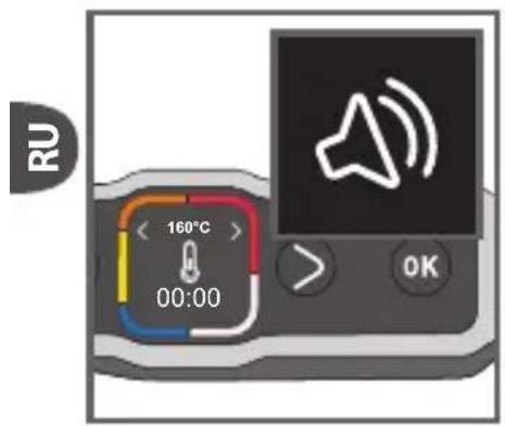 RU < 160°C > 00:00 > OK