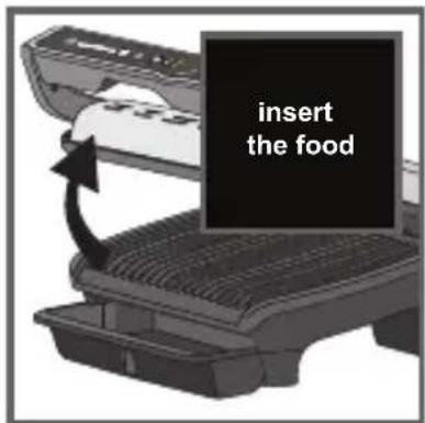 insert the food