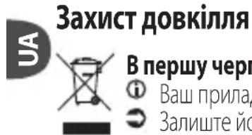 Захист довкілля В першу черп Ваш прилад Залиште йо