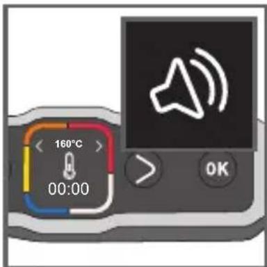 < 160°C > 00:00 > OK
