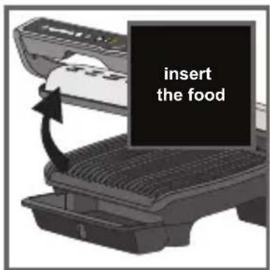 insert the food