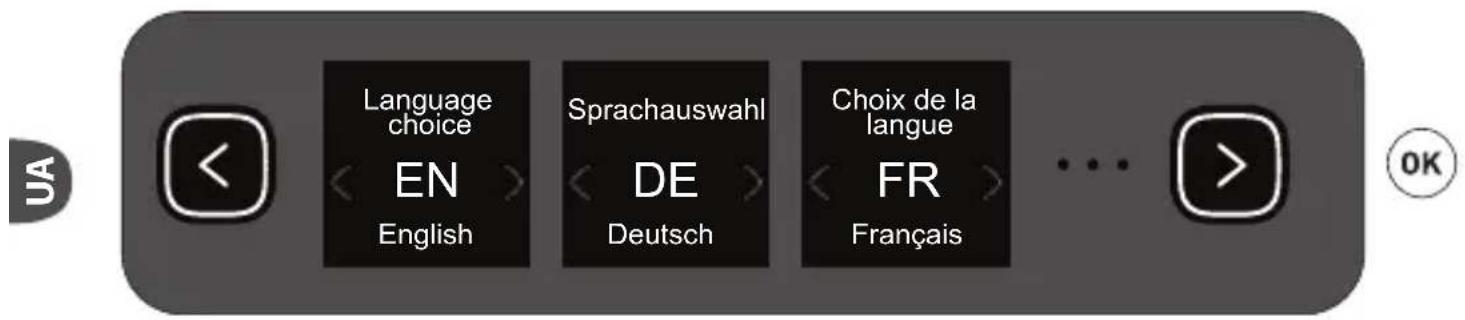 Language choice EN English Sprachauswahl DE Deutsch Choix de la langue FR Français OK
