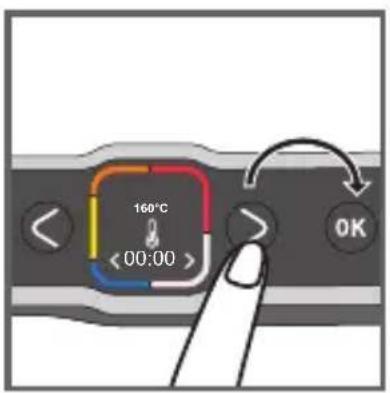 160°C 00:00 OK