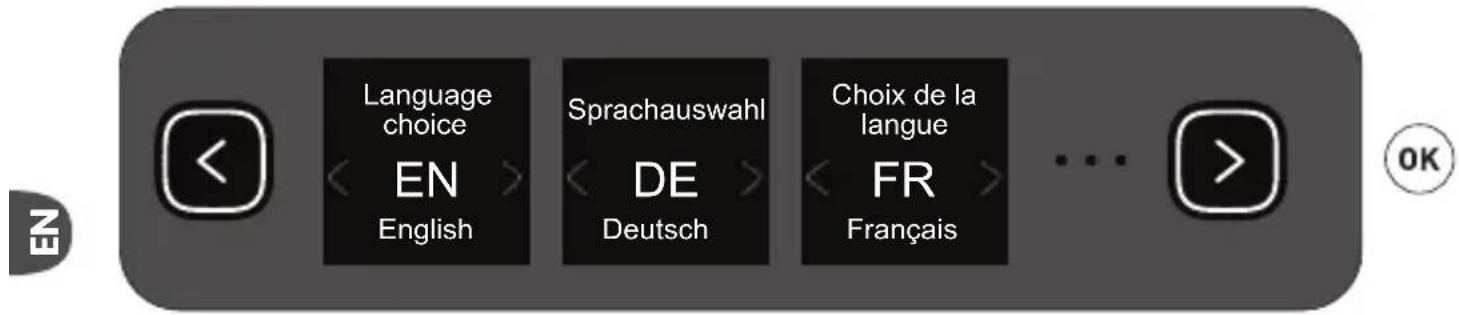 Language choice EN English Sprachauswahl DE Deutsch Choix de la langue FR Français OK
