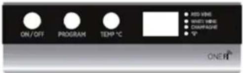 ON/OFF PROGRAM TEMP °C RED WINE WHITE WINE CHAMP-DRIVE ° ONE R²