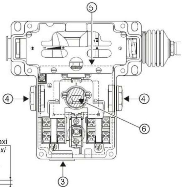 Technical diagram of a mechanical device with numbered components and labeled parts in Chinese