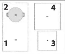 WHIRLPOOL WF S4160 BF - SUITABLE SIZE OF PAN/POT BASE FOR THE DIFFERENT COOKING ZONES - 1