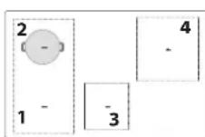 WHIRLPOOL WL S3777 NE - DIMENSIONI ADEGUATE DELLA BASE DELLA PADELLA/PENTOLA PER LE DIVERSE ZONE DI COTTURA - 1
