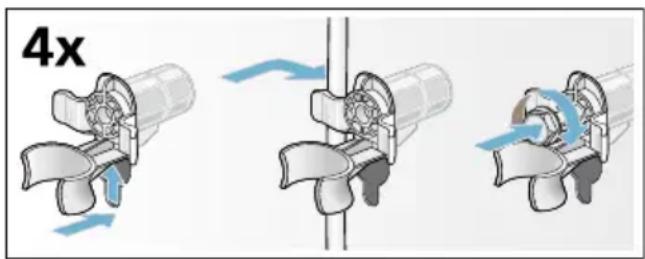 PITSOS WQP1400G9 - Τοποθέτηση των ασφαλειών μεταφοράς: - 2