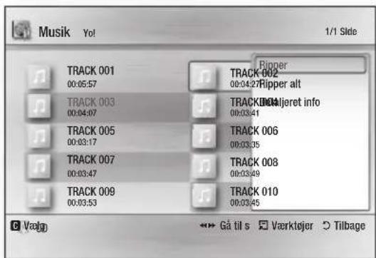 SAMSUNG BD-C8500 - Ripning fra en lyd-CD (CD-DA) - 1