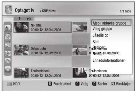 SAMSUNG BD-C8500 - Redigering af den optagede titel - 1