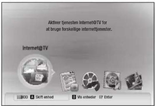 SAMSUNG BD-C8500 - Sådan kommer du i gang med Internet@TV - 1