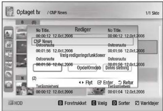 SAMSUNG BD-C8500 - Omdøbning af en optaget titel - 1
