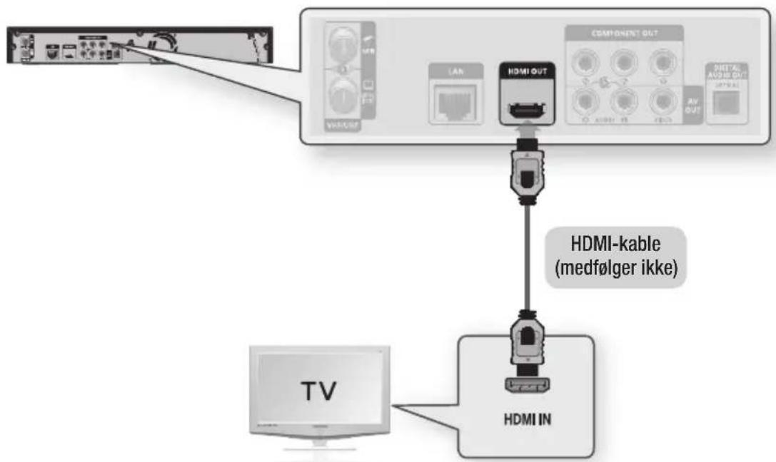 SAMSUNG BD-C8500 - Situation 1 : Tilslutning til et TV med et HDMI-kabel - Bedste kvalitet (Anbefales) - 1