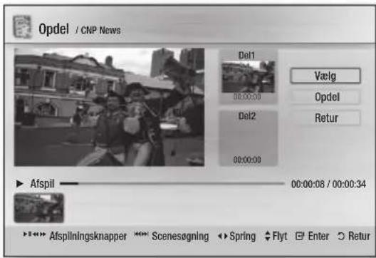 SAMSUNG BD-C8500 - Opdeling af en sektion i en titel (Opdel) - 1