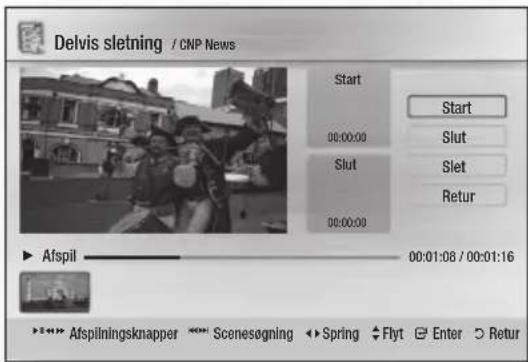 SAMSUNG BD-C8500 - Opdeling af en sektion i en titel (Delvis sletning) - 1