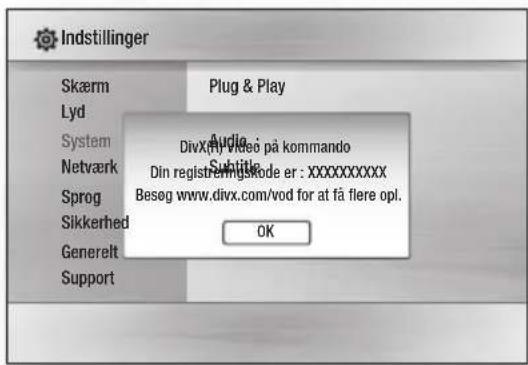 SAMSUNG BD-C8500 - DivX(R) Registrering - 1
