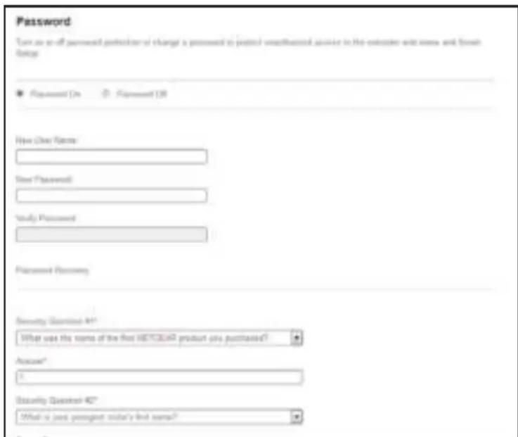 Password Use an or off password protection or change a password to plan a non-authorized service to the website with name and branch Login Password ID: Password ID New Date Name: New Password: New Password: Password Status: Security Checked 40* What was the name of the first HIST/CEU9 product you purchased? Access: 3. Security Checked 42* What is just prompt some's first name?