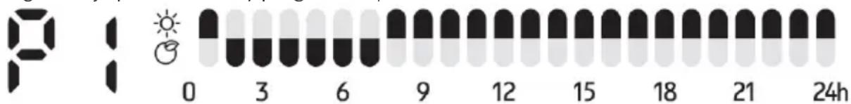 P: 0 3 6 9 12 15 18 21 24h