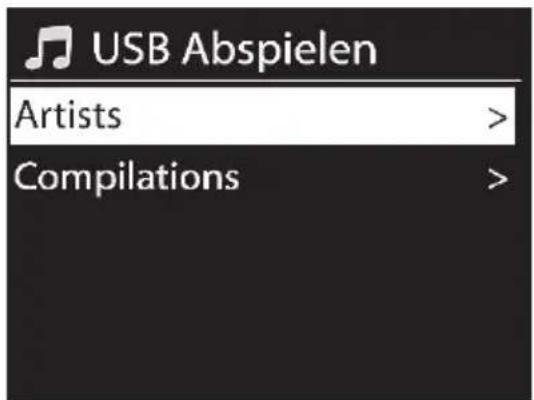 USB Abspielen Artists > Compilations >