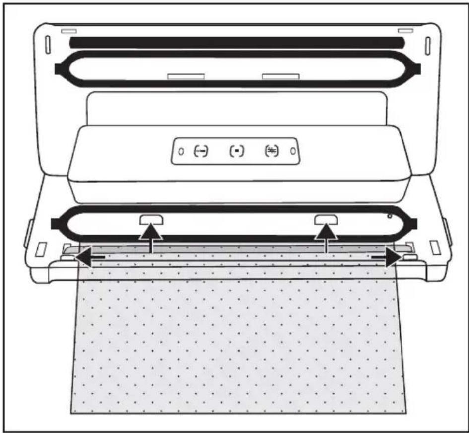 Diagram of a printer's internal structure showing top and front views with no text or symbols