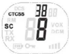 CTCSS DCS 38 RM 88 VOX SC 88 DCM TX RX