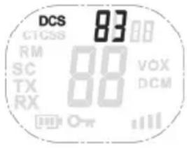 SILVERCREST SFG 8000 B1 - Nastavení kódu DCS - 1